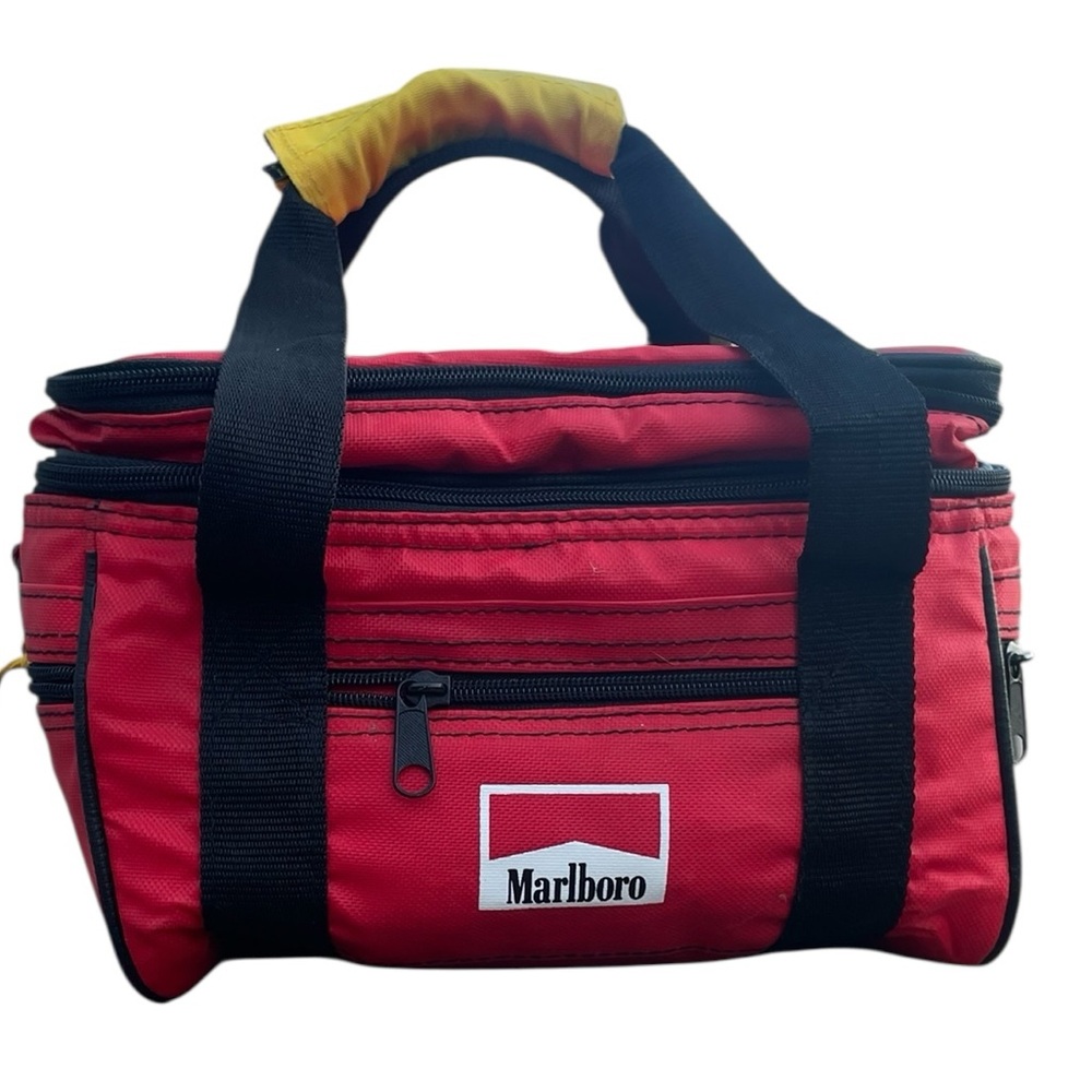 Vintage‎ 90’s Marlboro Red Zippered Lunchbox/Cooler, GUC